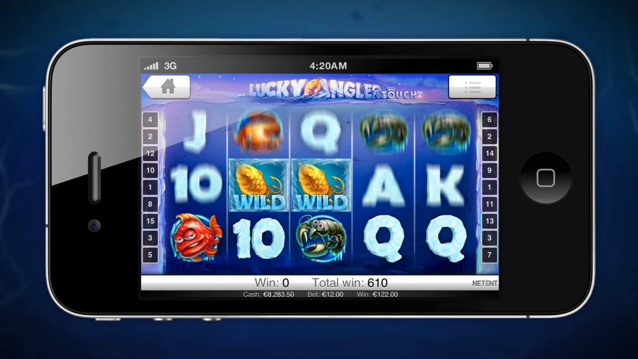 cherrycasino.com - Gameplay Lucky Angler Slot Smartphone Gameplay - (100% Signup Bonus)