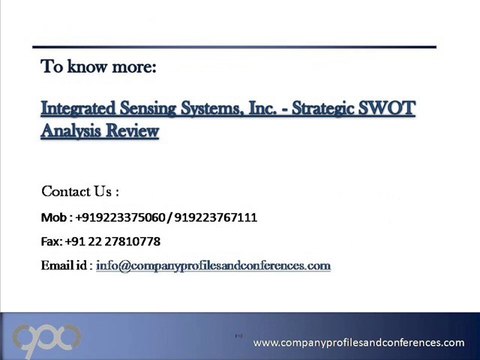 Integrated Sensing Systems, Inc. - Strategic SWOT Analysis