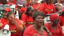 Protesters in Lagos defy weather to march for abducted girls