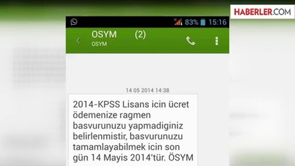 KPSS Adaylarına ÖSYM'den Şoke Eden SMS