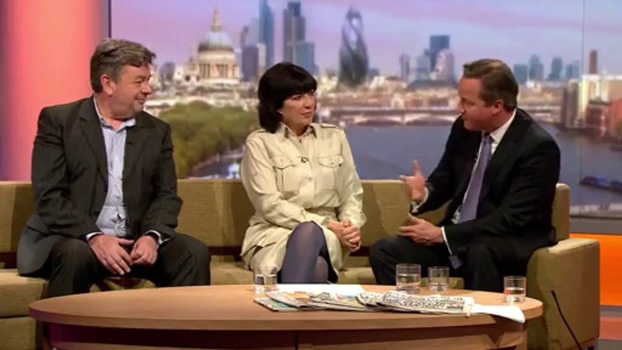 Andrew Marr tells David Cameron to shut up (11May14)