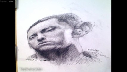 3D Anamorphic illusion Eminem drawing