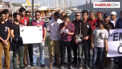Marmaris'te, Ölen Maden İşçileri İçin Eylem Yapıldı