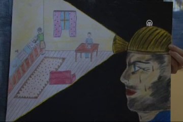 Madenci Resmini Çizen Öğrenci