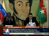 Firman acuerdos Venezuela y Burkina Faso