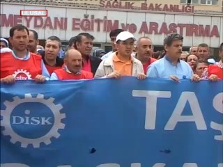 Taşeron işçiler Soma için iş bıraktı