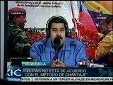No se dialoga de paz a base de chantajes, dice el presidente Maduro