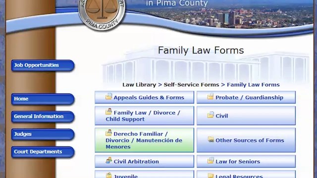 Search for Self Service Forms on Pima County Website