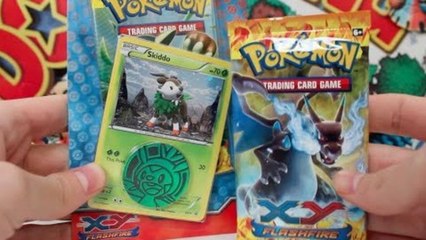 Opening A Pokemon Flash Fire Skiddo Blister Pack!