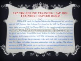 SAP SRM Online Training and corporate training