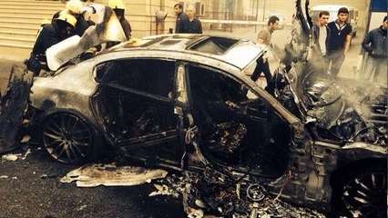 Maserati Quattroporte Catches Fire In Azerbaijan, Burned To Ground