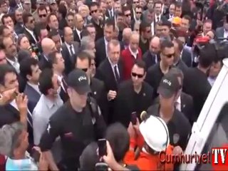 Soma'da Erdoğan ve Bakan Yıldız'a protesto