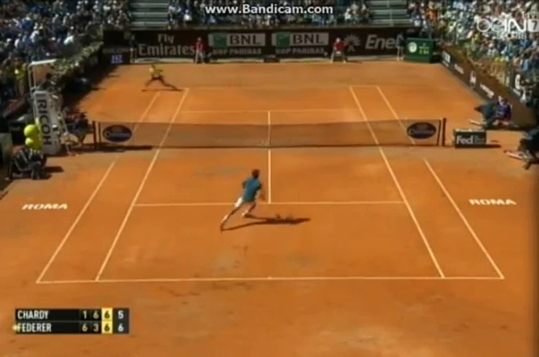 Federer'in maç puanını Chardy böyle çevirdi