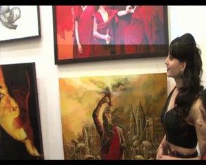 Urvashi Rautela at an art exhibition