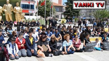 turgutlu maden açıklaması ve Atatürk Bulvarı yürüyüş