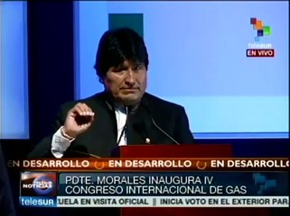 Evo Morales inaugura Congreso Internacional de Gas y Petróleo