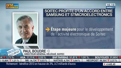 Soitec profite d’un accord entre Samsung et STMicroelectronics: Paul Boudre, dans Intégrale Bourse – 15/05