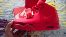 Super Perfect Nike Air Yeezy 2 Red October On feet
