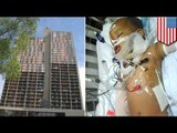 Miracle baby survives 11-story fall from balcony