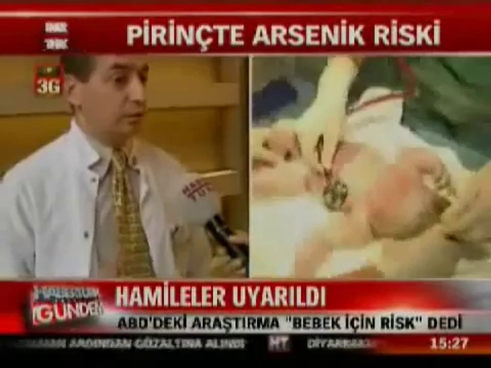 Pirinçte Arsenik Riski- Kadın Hastalıkları ve Doğum Uzm. Doç. Dr. İbrahim Bildirici