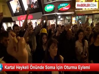 Kartal Heykeli Önünde Soma İçin Oturma Eylemi