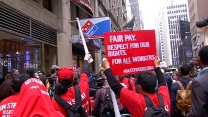 Fast food workers walk off jobs in protest of low pay