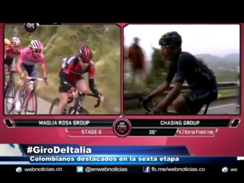 Colombianos destacados en la sexta etapa del Giro de Italia