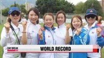 Korean women’s recurve team sets new world record