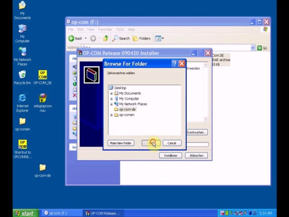 How to setup OP-COM 2009