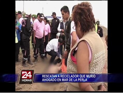 Callao: rescatan cadáver de reciclador que murió ahogado en la playa