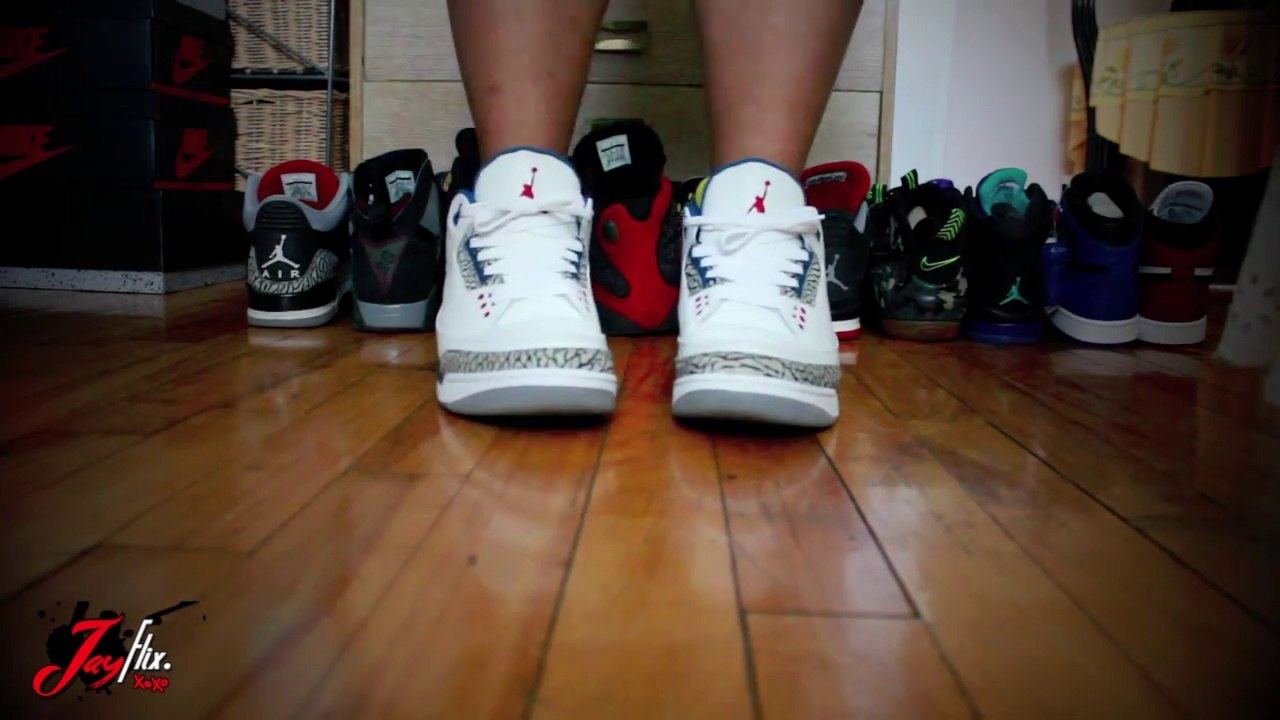Jordan 3 True Blue On feet