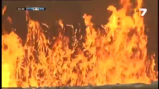 Botev Plovdiv fans and fire on the pitch in Burgas