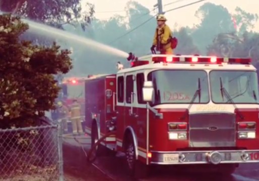 Firefighters Douse Burned Out Escondido Home