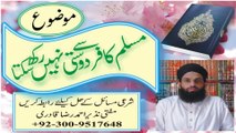 Muslim Kafir Ka Dost Nahi Kar Sakta 1/2 by Mufti Nazeer Ahmad Raza Qadri