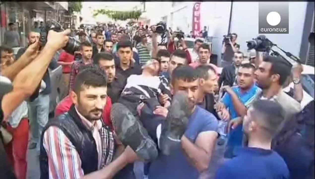 Soma'da eylemcilere müdahale
