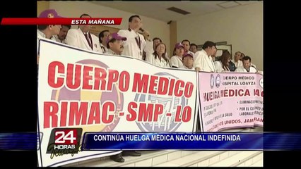 Médicos en huelga denuncian agresión de autoridades durante manifestación