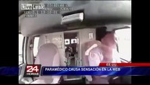 Paramédico que baila mientras conduce ambulancia causa controversia
