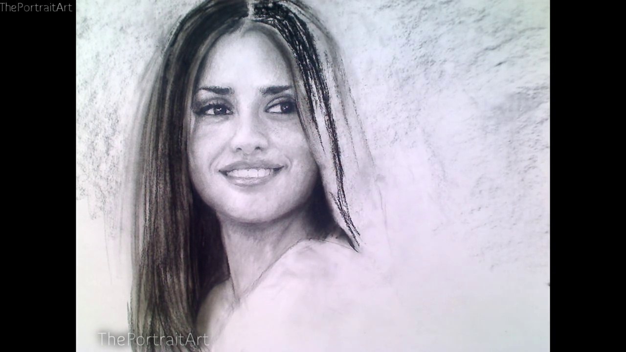 the beautiful Penelope - Time-lapse speed drawing