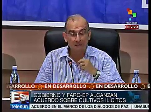 Gob. colombiano y FARC alcanzan acuerdo sobre tema de drogas ilícitas