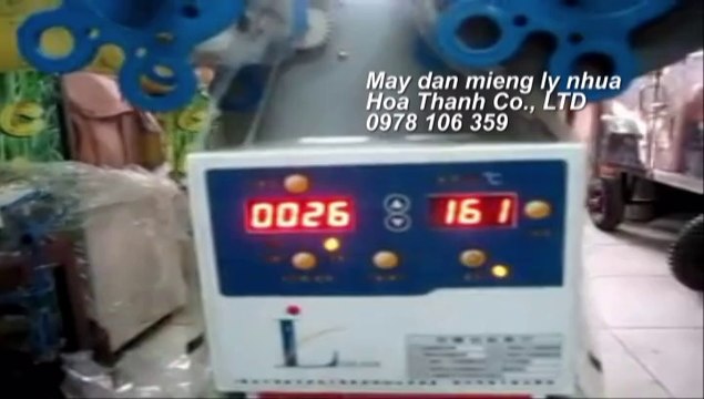 Máy dán miệng ly nhựa tự động ETQ9, máy ép miệng ly nhựa tự động