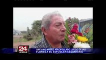 Anciano muere atropellado tras visitar a su difunta esposa en Puente Piedra
