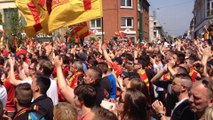 RC Lens en ligue 1 : Au coeur de la mêlée, place Jaurès, pour fêter la montée