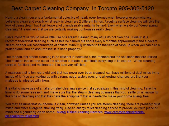Best Carpet Cleaning Company In Toronto Ontario