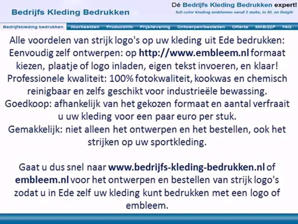 Kleding bedrukken Ede