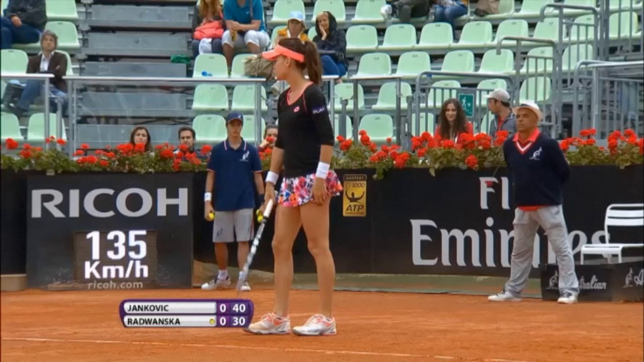 Rom: Jankovic überrascht Radwanska