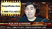 MLB Pick Texas Rangers vs. Toronto Blue Jays Odds Prediction Preview 5-17-2014