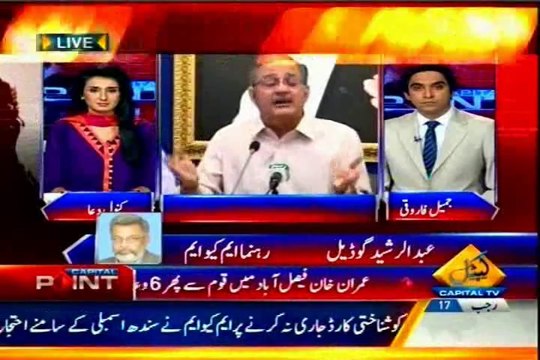 CAPITAL TV Capital Point with MQM protests against non-issuance of Altaf Hussain NICOP MQM Rashid Godil (17 May 2014)