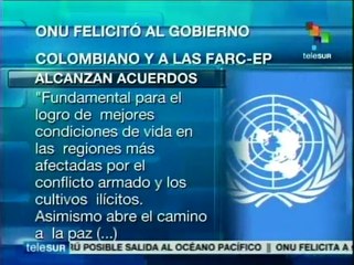 Felicita la ONU al gobierno y a la guerrilla izquierdista de Colombia