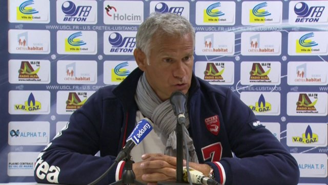 Conférence de presse US Créteil - Nîmes Olympique (1-1) : Jean-Luc VASSEUR (USCL) - René MARSIGLIA (NIMES) - 2013/2014