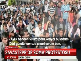 Balıkesir Savaştepe'de Soma protestosu